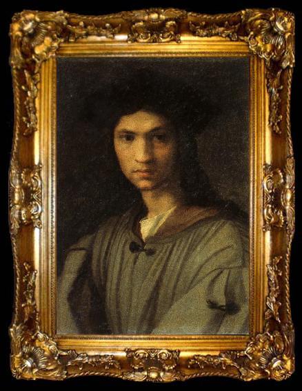 framed  Andrea del Sarto Self-Portrait, ta009-2